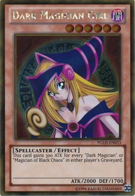 Moderately Played Dark Magician Girl - PGLD-EN033 - Gold Rare - Unlimited Editio-image
