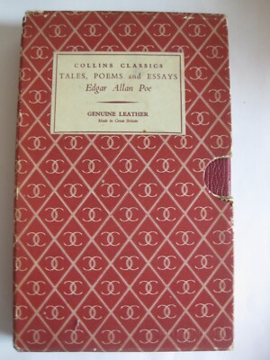 ⚜️EDGAR ALLAN POE Tales, Poems & Essays 1952 UK (Collins Edition) Leather Bound-image