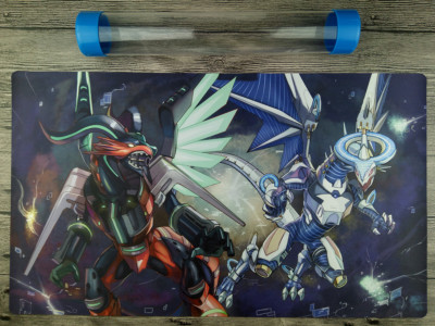 Ygomat Vrains BorreloadDragon & FirewallDragon Custom Playmat Mat Free Best Tube-image