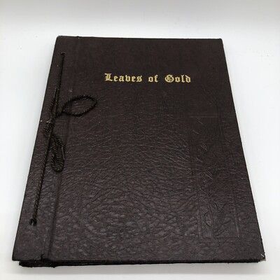 Vintage 1948 Leather Bound Leaves of Gold THREE RING BILDER ANTHOLOGY BOOK-image