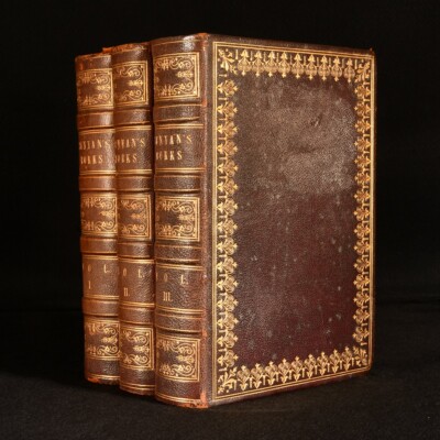 1859 3Vols The Works of John Bunyan Full Morocco Illustrated-image