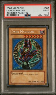 2003 YU-GI-OH! BP  TIN #007 DARK MAGICIAN PSA 9-image