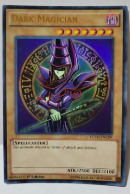 YUGIOH  DARK MAGICIAN YGLD-ENC09  ULTRA LIGHT  PLAYED -image