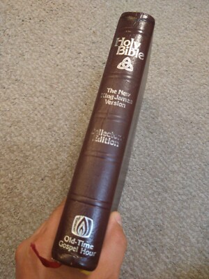 NKJV Collectible bible   Genuine Cowhide Leather Old Time Gospel-image