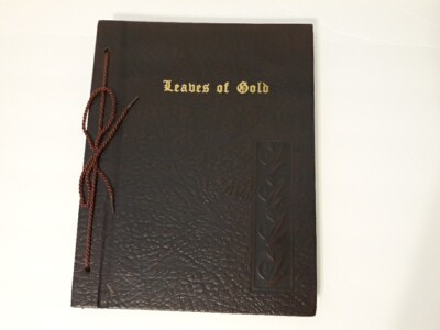 Leaves of Gold Leatherbound  Anthology Prayers Phrases Verses and Prose Gift-image