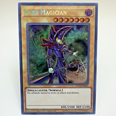 Yugioh Dark Magician CT14-EN001 Limited Edition Secret Rare Holo - LP-NM-image