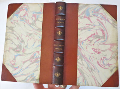 British Poets Kirk White & Grahame Collected Works 1856 leather poetry book-image