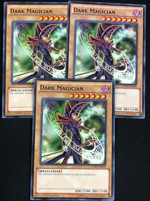 YUGIOH DARK MAGICIAN SDMY-EN010 1ST COMMON X3 (NM)-image