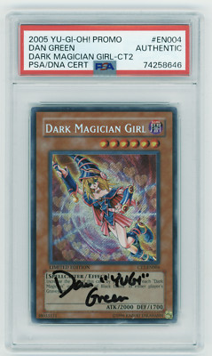 PSA Signed Dan Green Dark Magician Girl 2005 CT2-EN004 Limited Edition-image