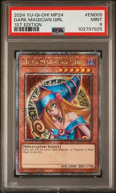 2024 YU-GI-OH! MP24-25TH ANV TIN: DUELING MIRRORS DARK MAGICIAN GIRL PSA 9-image