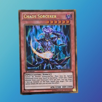 1996 Yu-Gi-Oh! Chaos Sorcerer PGLD-EN084 1st Edition Ultimate Rare Gold Card -image