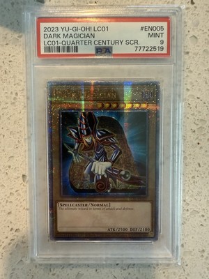 PSA 9 Dark Magician LC01-EN005 25th Quarter Century Secret Rare GER Error-image