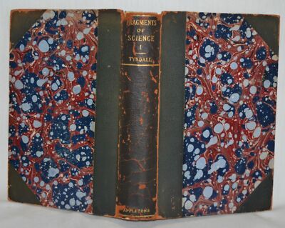 Decor Leather Bound Book Orig 1897 FRAGMENTS OF SCIENCE Vol 1 John Tyndall F R S-image