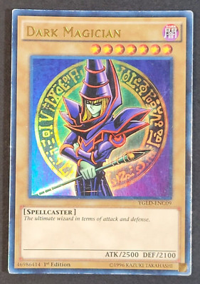 Yugioh TCG - Dark Magician - YGLD-ENC09 - 1st = Played MP - Ultra Rare - 2015-image