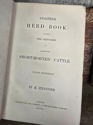 1869 Coates's Herd Book Containing the Pedigrees of Improved Short-Horned Cattle-image