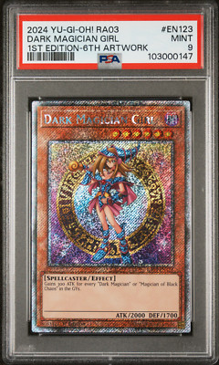 PSA 9 Dark Magician Girl | RA03-EN123 | Platinum Secret Rare-image