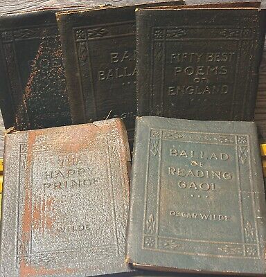 Little Leather Library Set Of 5 Books - Browning, Gilbert, Various & Wilde-image