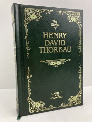 Vintage Green Leather 1981 The Works Of Henry David Thoreau Longmeadow Press-image
