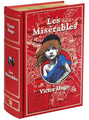 LES MISERABLES Victor Hugo Deluxe Leather Bound Collectible Special Edition Book-image