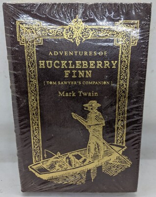 EASTON PRESS ADVENTURES OF HUCKLEBERRY FINN - LEATHER Sealed COLLECTABLE Vintage-image