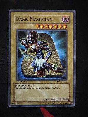 2006 Yu-Gi-Oh Dark Magician 1st Edition Card Lightly Played (SD6-EN003)-image