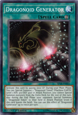 3x Dragonoid Generator - SP18-EN041 - Common - 1st Edition SP18 - Star Pack VRAI-image