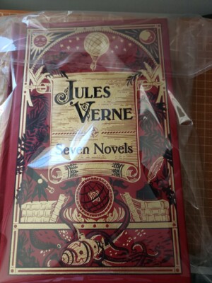 Jules Verne : Seven Novels, Barnes & Noble 2010, leather bound.  Like New-image