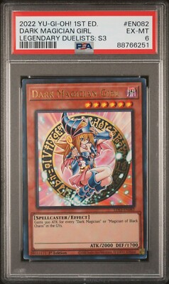 Yu-Gi-Oh! TCG Dark Magician Girl Legendary Duelists: Season 3 LDS3-EN082 PSA 6-image