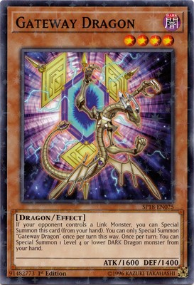 1 x Gateway Dragon - SP18-EN025 - Starfoil Rare - 1st Edition Near Mint, English-image