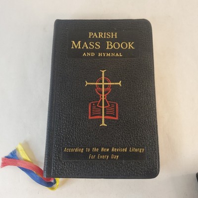 1965 Parish Mass Book & Hymnal St Joseph Ed. Catholic Prayer Book Leather-image