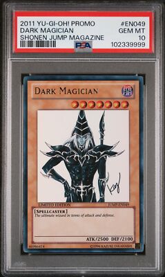 2011 YU-GI-OH! PROMO SHONEN JUMP MAGAZINE #EN049 DARK MAGICIAN PSA 10-image