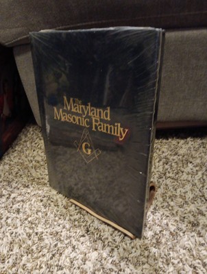 Maryland Masonic Family Leather Bound Book Sealed Mason History-image