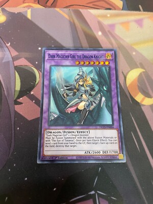 YUGIOH - DARK MAGICIAN GIRL THE DRAGON KNIGHT - DLCS - BLUE - 1ST ED NM ULTRA-image