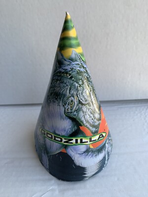 8 Godzilla Birthday Party HATS Supplies Favors Decorations Cone Cardboard-image