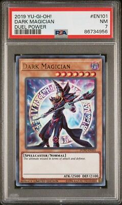 Yu-Gi-Oh! TCG Dark Magician Duel Power DUPO-EN101 Limited Edition PSA 7-image