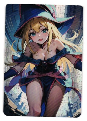DARK MAGICIAN GIRL YU-GI-OH DOUBLE SIDED Holo CCG Anime Custom Card-image