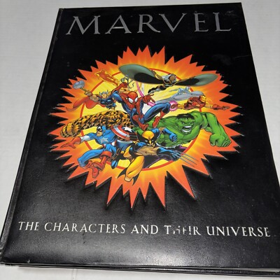 MARVEL: THE CHARACTERS AND THEIR UNIVERSE LEATHER-BOUND by Michael Mallory -image
