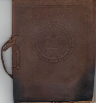 Vintage - 102 Year Old Rare Antique Leather bound 1920 MIT Class Day Book -image