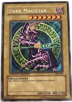 Dark Magician LIMITED Edition Secret Rare  Yu-Gi-Oh! Card BPT-001 1996 Original-image