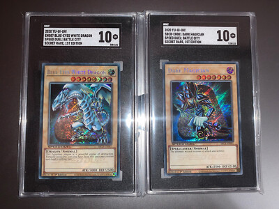 Yugioh Speed Duel SBCB-EN087 001 Dark Magician Blue-Eyes White Dragon 1st SGC 10-image
