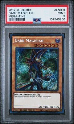 2017 Yu-Gi-Oh! Dark Magician CT14-EN001 Secret Rare PSA 9 MINT Alternative Art-image