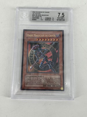 YuGiOh Invasion of Chaos Dark Magician of Chaos 1st Ed #IOC-065 BGS 7.5-image