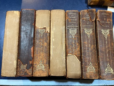 Oeuvres Completes: Honore de Balzac Late 1800s Calmann Paris,  FRENCH 7 Vol HC-image