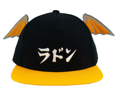 Godzilla Rodan Cap Cosplay Black x Yellow Katakana Logo Nijigennomori Japan LTD-image