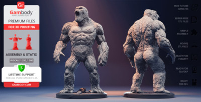 King Kong Diorama Sculpture Statue Model Kit Unpainted/Unassembled-image