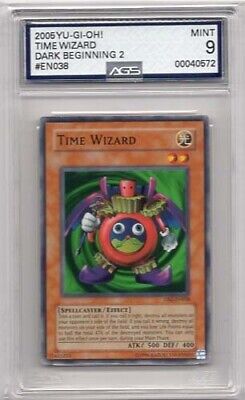 TIME WIZARD HOLO YUGIOH UNLIMITED EDITION #00040572 DB2-038 GRADED MINT 9 2005-image