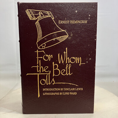 For Whom the Bell Tolls by Ernest Hemingway Easton Press American Literature HC-image