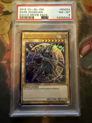 2020 Yugioh Dark Magician MVP1-ENSV3 unlimited D.S.O.D. Movie Pack PSA 8 NM-MT-image