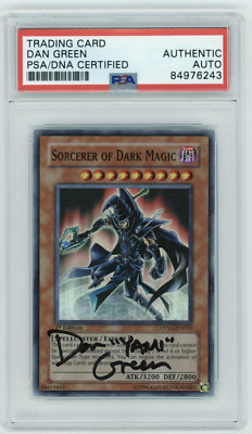PSA Signed Dan GreenYu-Gi-Oh! Sorcerer of Dark Magic DPYG-EN010 1st Edition-image