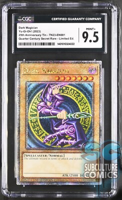 2023 Yu-Gi-Oh Dark Magician Qtr. Century Prismatic SR CGC 9.5 EN001-image